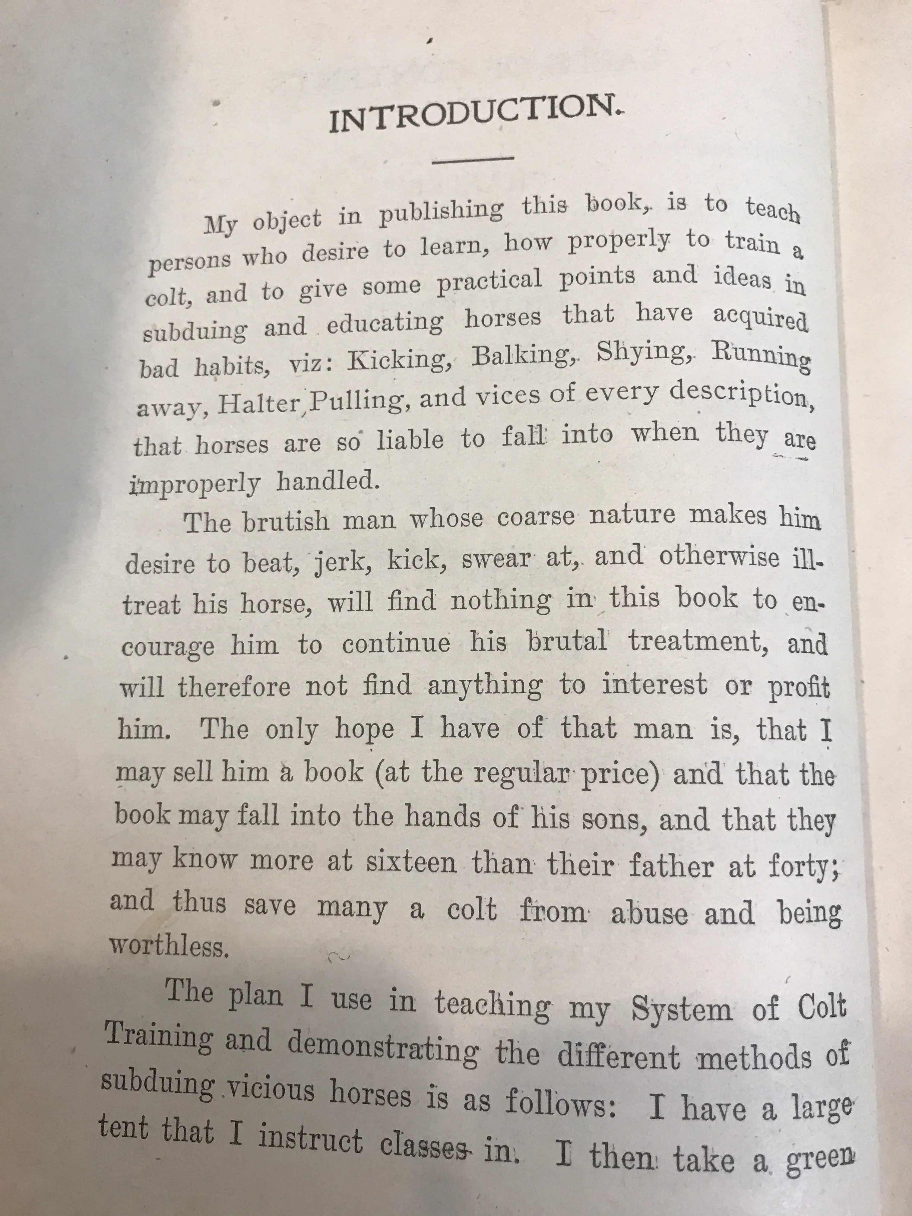 A Practical System of Colt Training, Also: The Best Methods of Subduing Wild and Vicious Horses, with Illustrations Showing Modes of Procedure and the Requisite Appliances by Jesse Beery - gently used - Image 4
