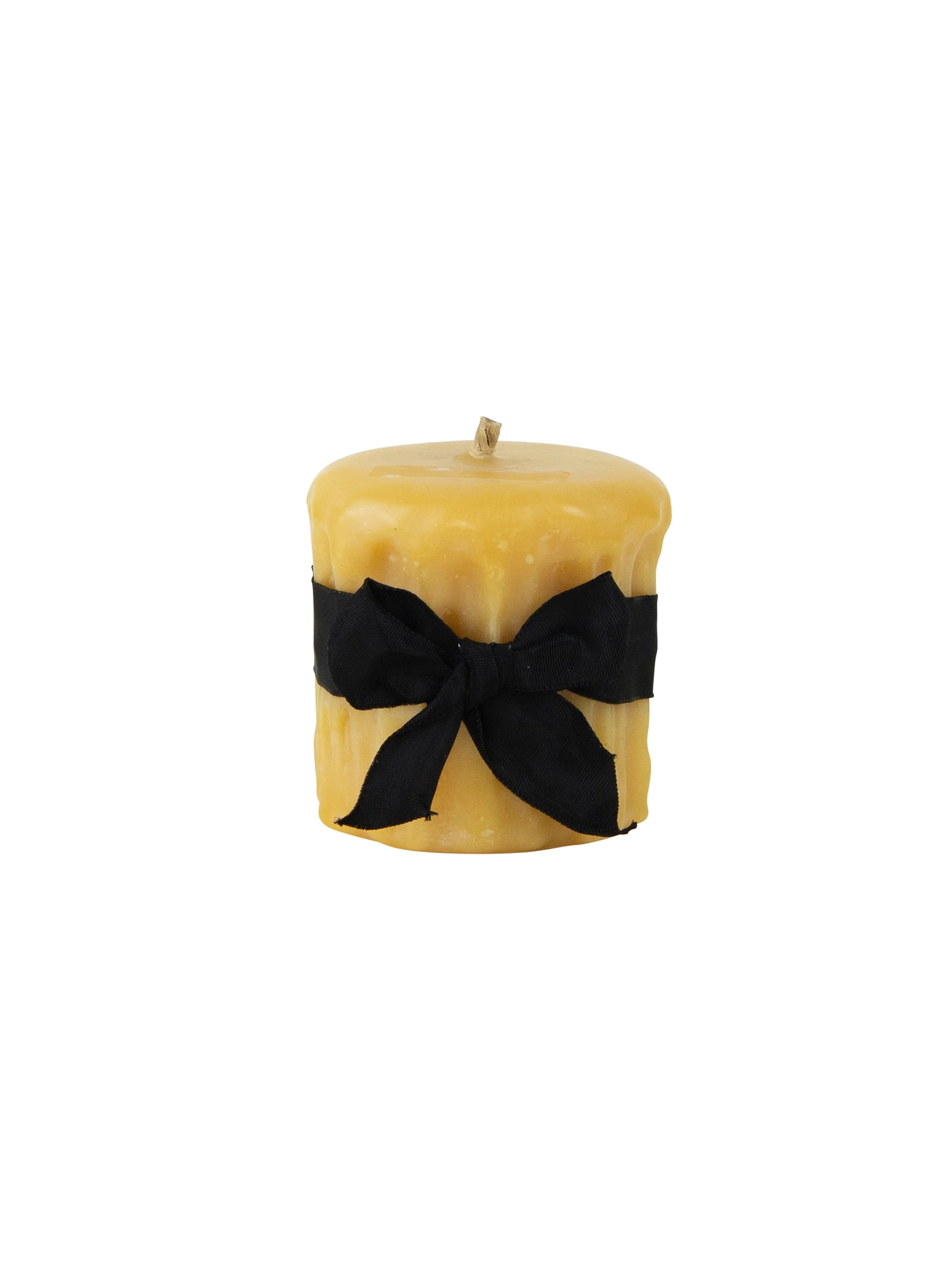 Beeswax Drip Pillar Candle 3.5 Inch Diameter - Image 2
