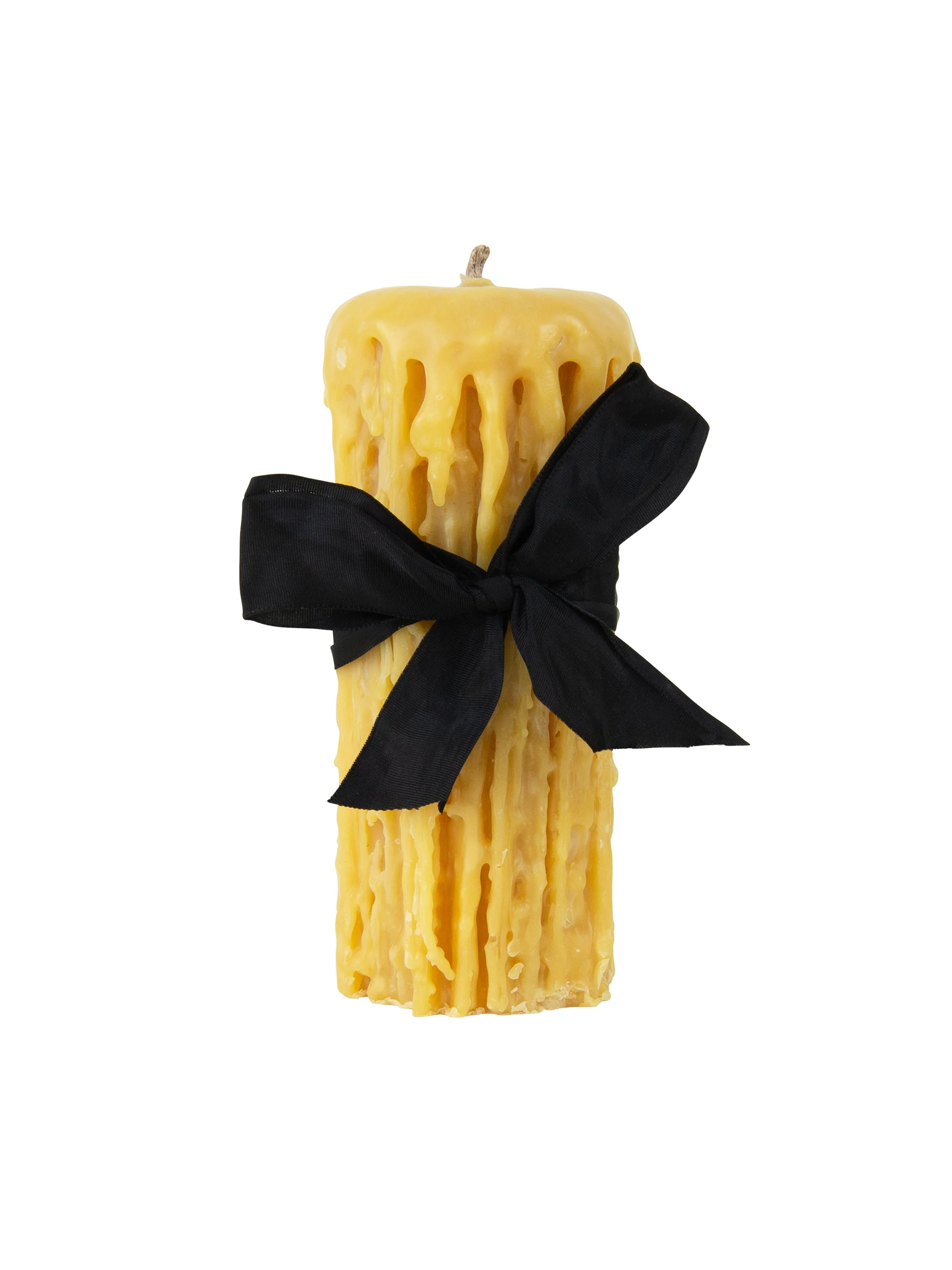 Beeswax Drip Pillar Candle 3.5 Inch Diameter - Image 6