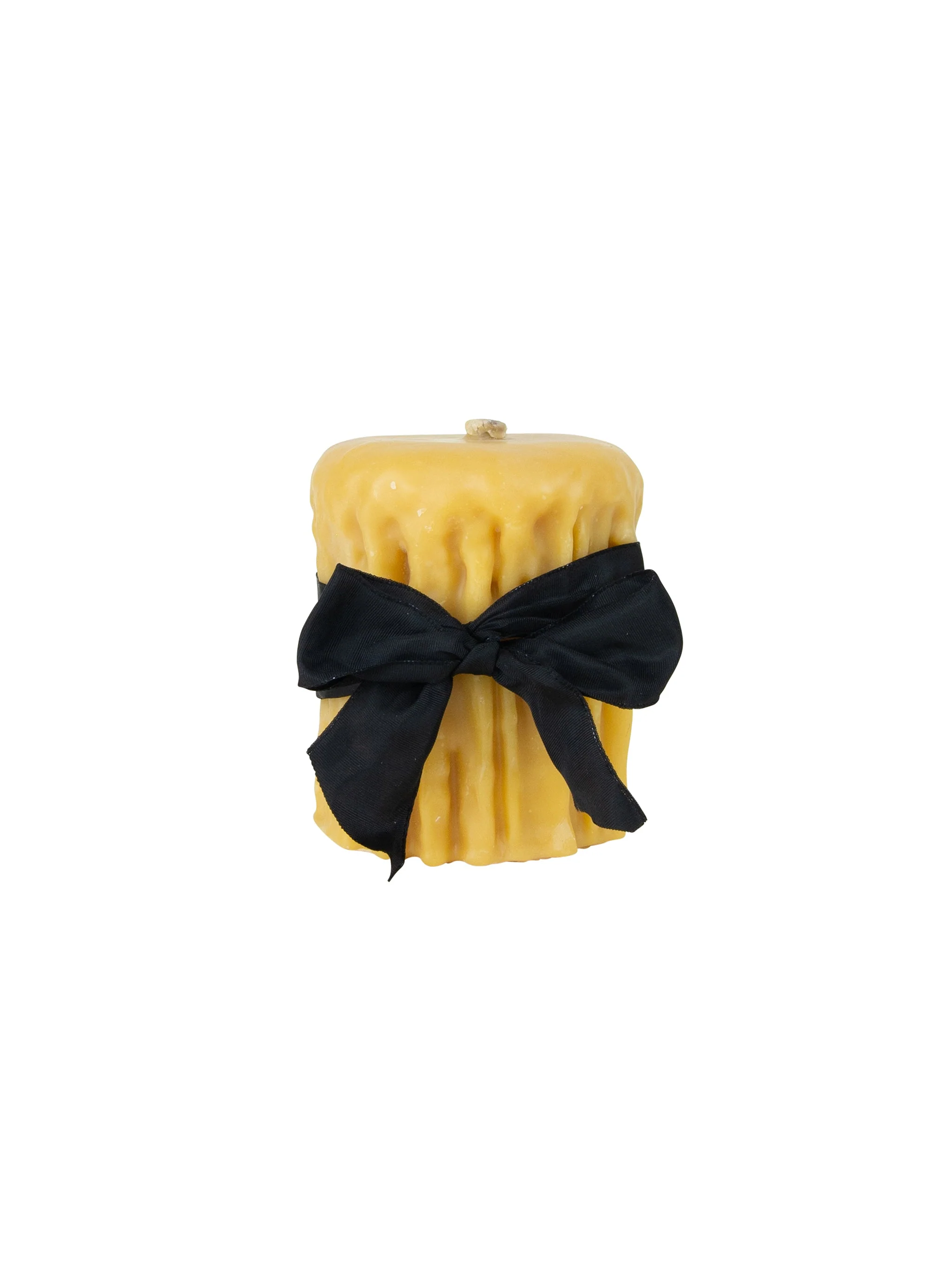 Beeswax Drip Pillar Candle 4.5 Inch Diameter - Image 3