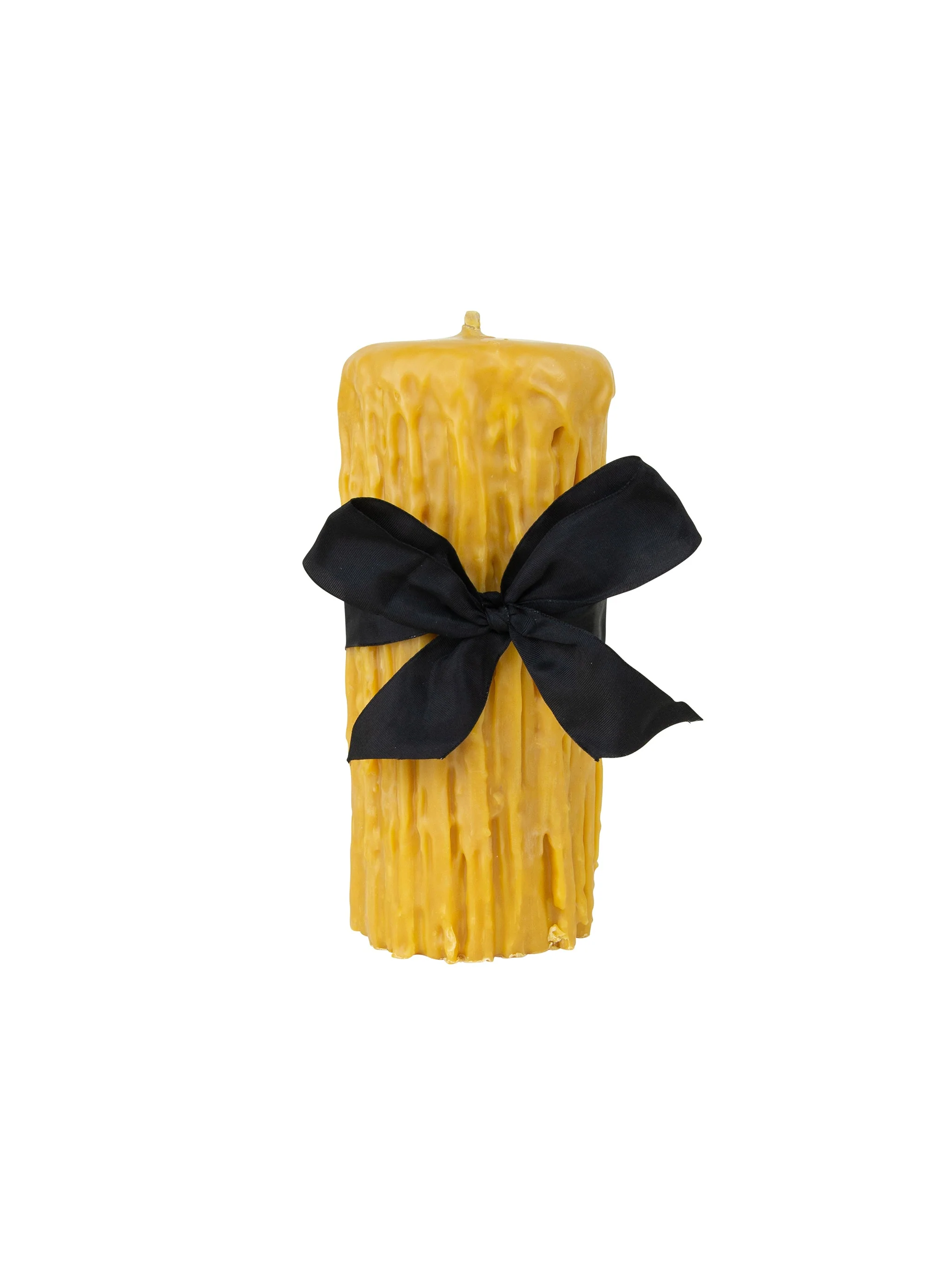 Beeswax Drip Pillar Candle 4.5 Inch Diameter - Image 5