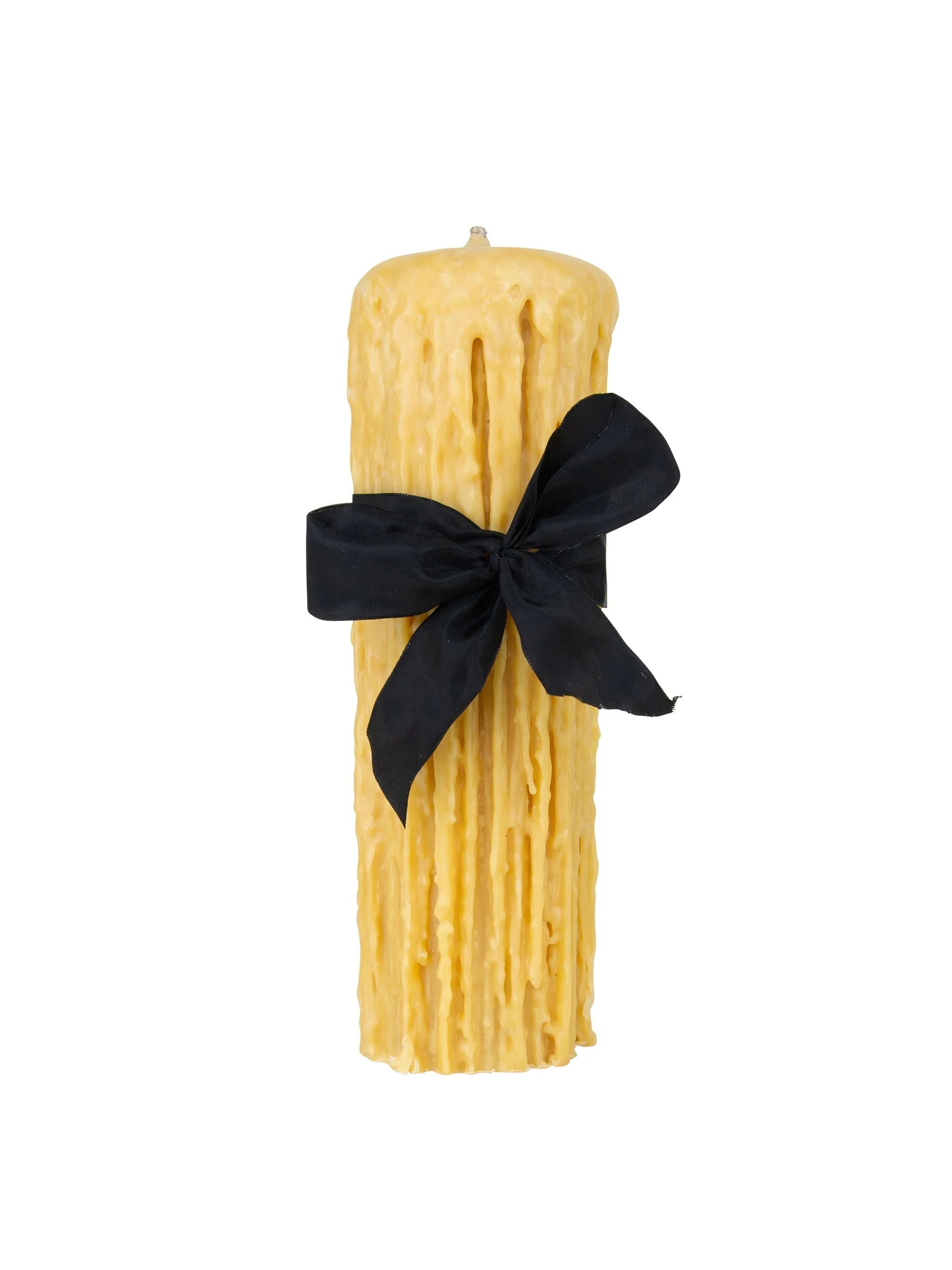 Beeswax Drip Pillar Candle 4.5 Inch Diameter - Image 7