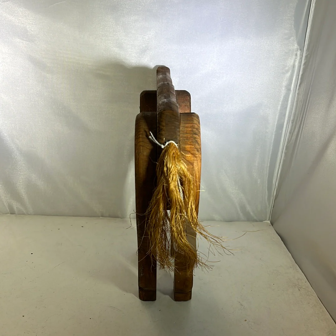 Carved wooden horse statue - Image 5