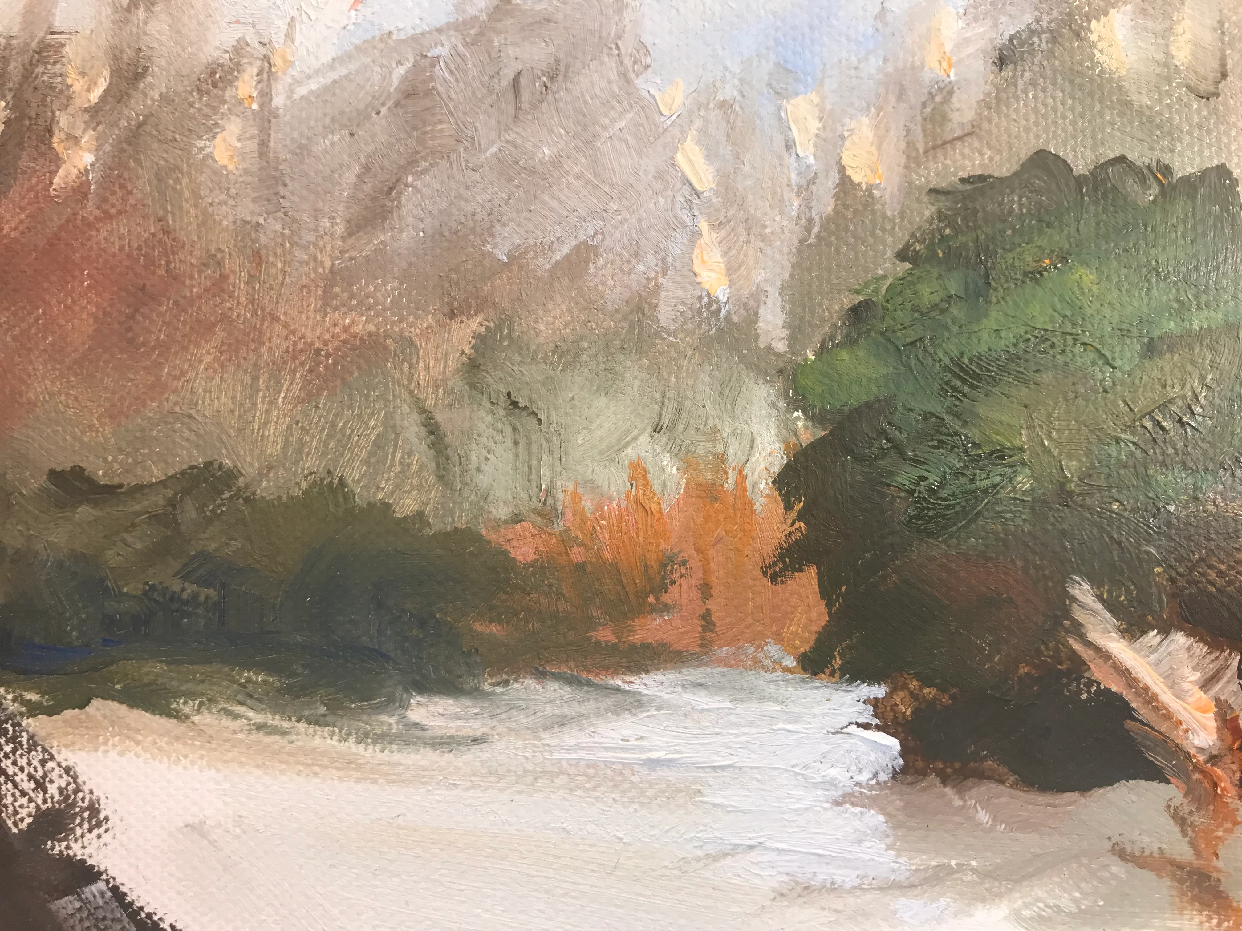Hillcrest in Winter - Original on canvas  by Richard F. Williams-11” x 14” - Image 3
