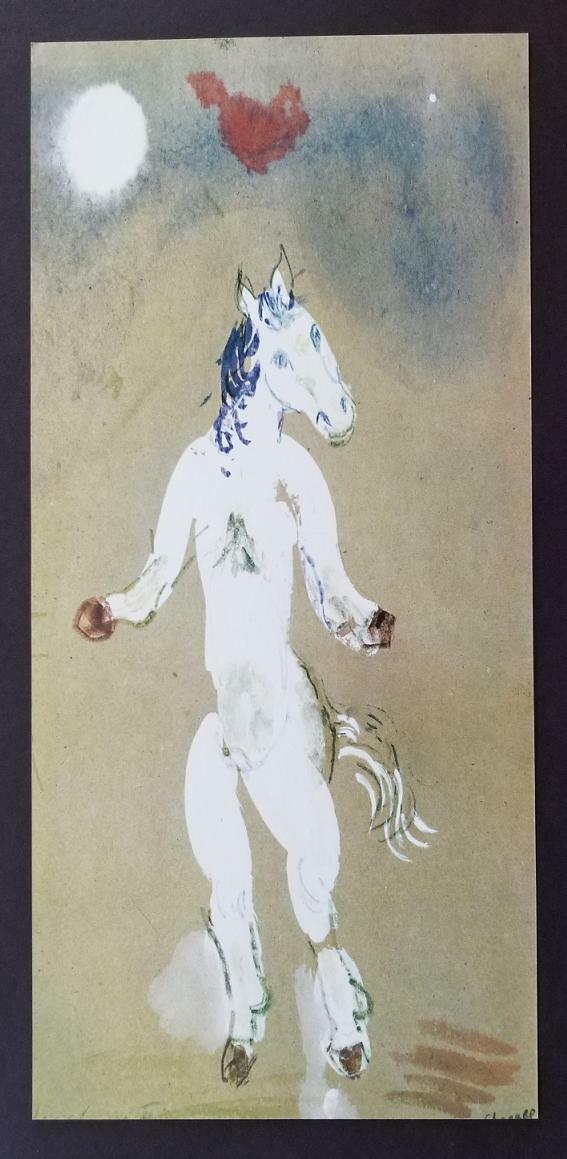 Marc Chagall "A Horse" mounted offset lithograph 1969