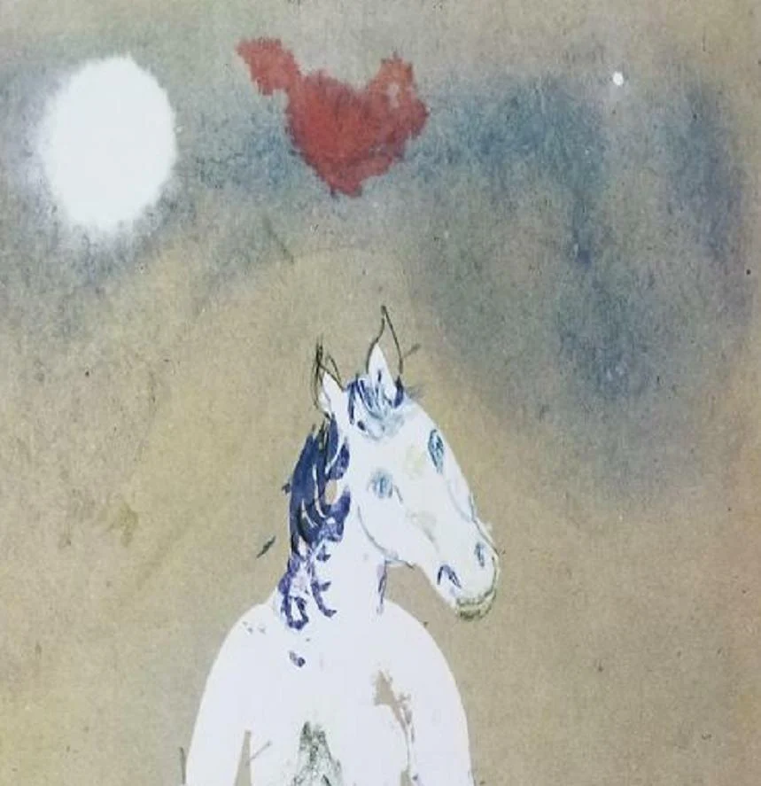 Marc Chagall "A Horse" mounted offset lithograph 1969 - Image 2