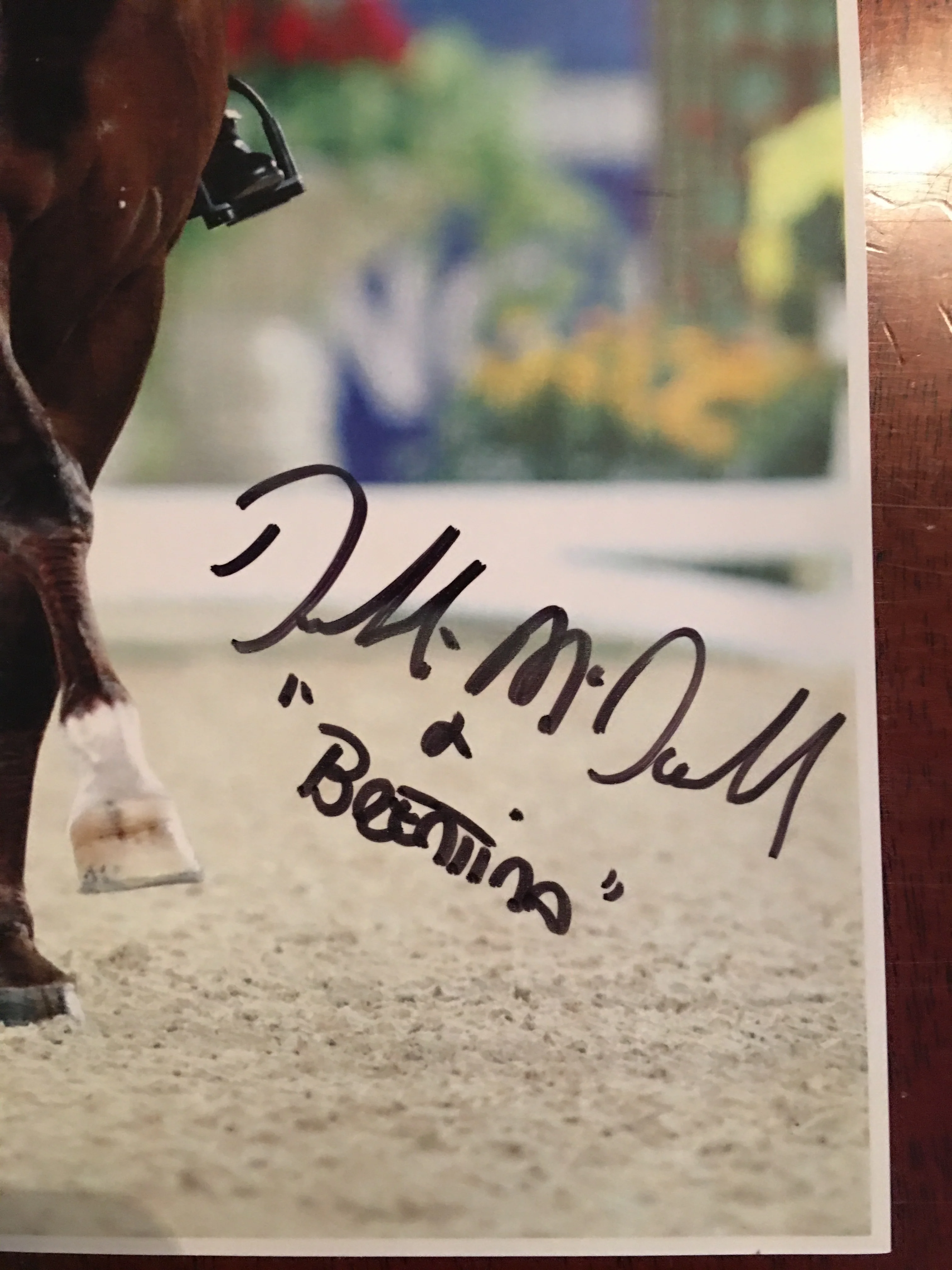 Debbie McDonald & Brentina signed photograph 8.5”x11” - Image 2