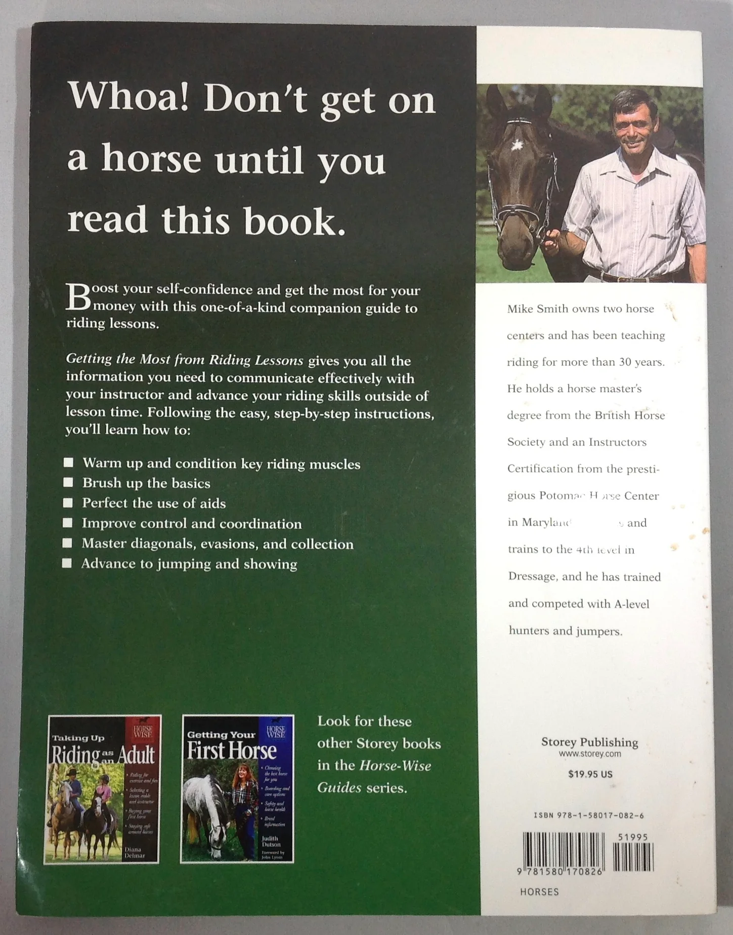 Getting the Most from Riding Lessons (Horse-Wise Guide) by Mike Smith (used) - Image 2