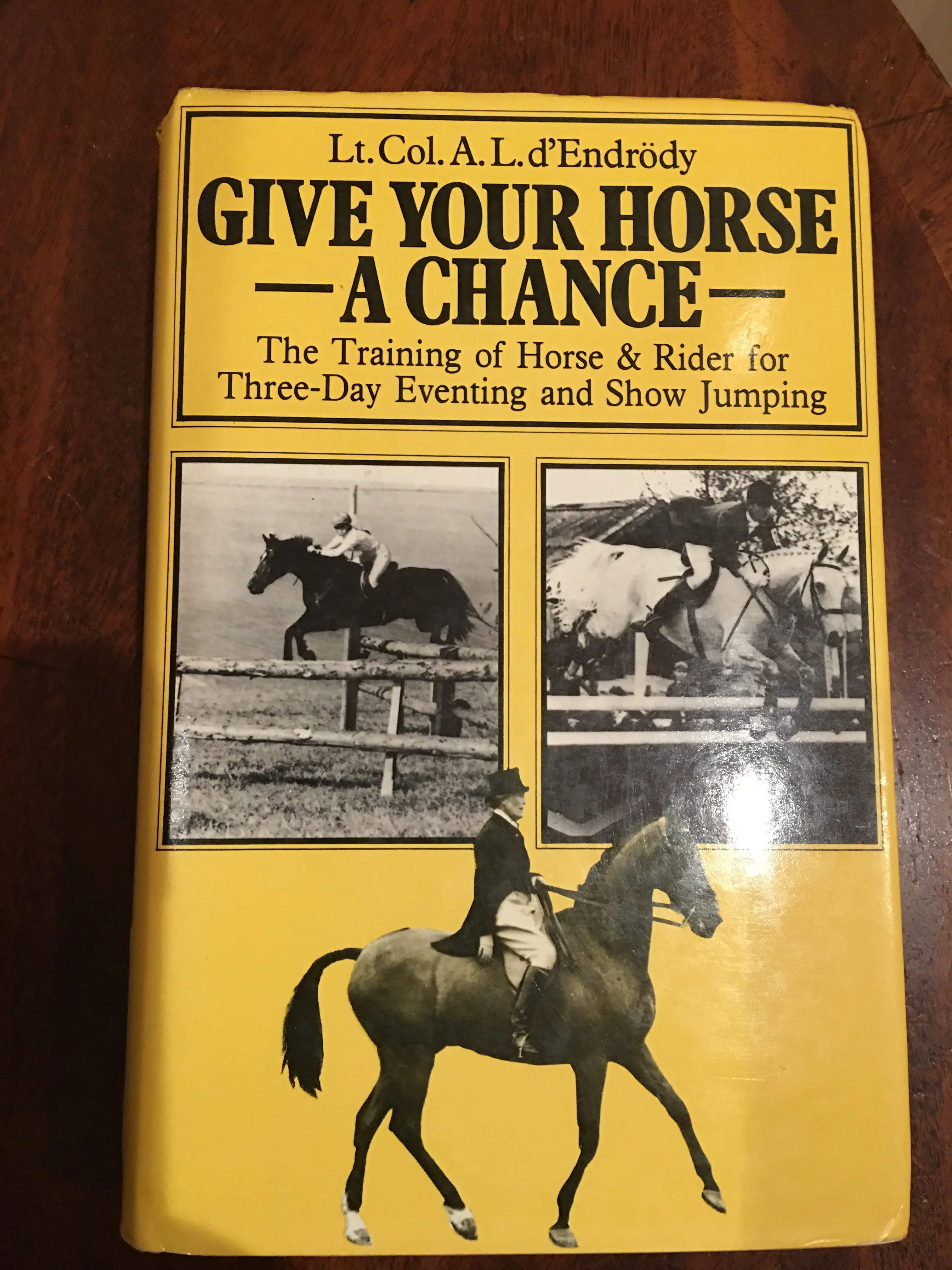Give Your Horse a Chance: The Training of Horse and Rider for Three-Day Events, Show-Jumping and Hunting (Hardcover) by A. L. D'Endrody