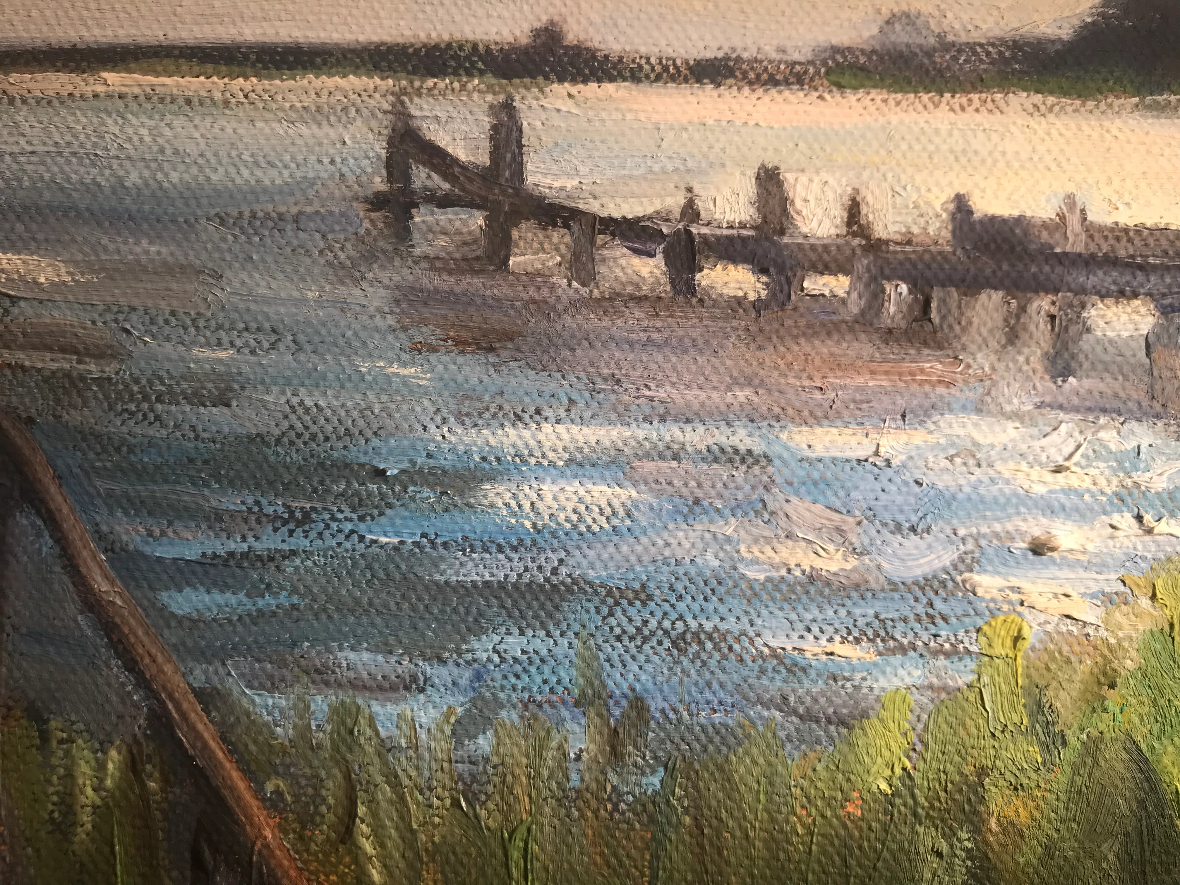 Saxis Virginia original oil on canvas by Richard F. Williams-11” x 14” - Image 3