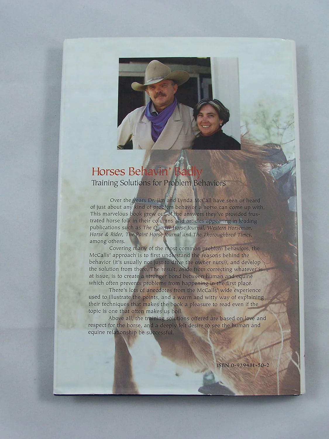Horses Behavin' Badly: Training Solutions for Problem Behaviors Hardcover – November 15, 1997 by Dr. Jim McCall and Lynda McCall - gently used - Image 2