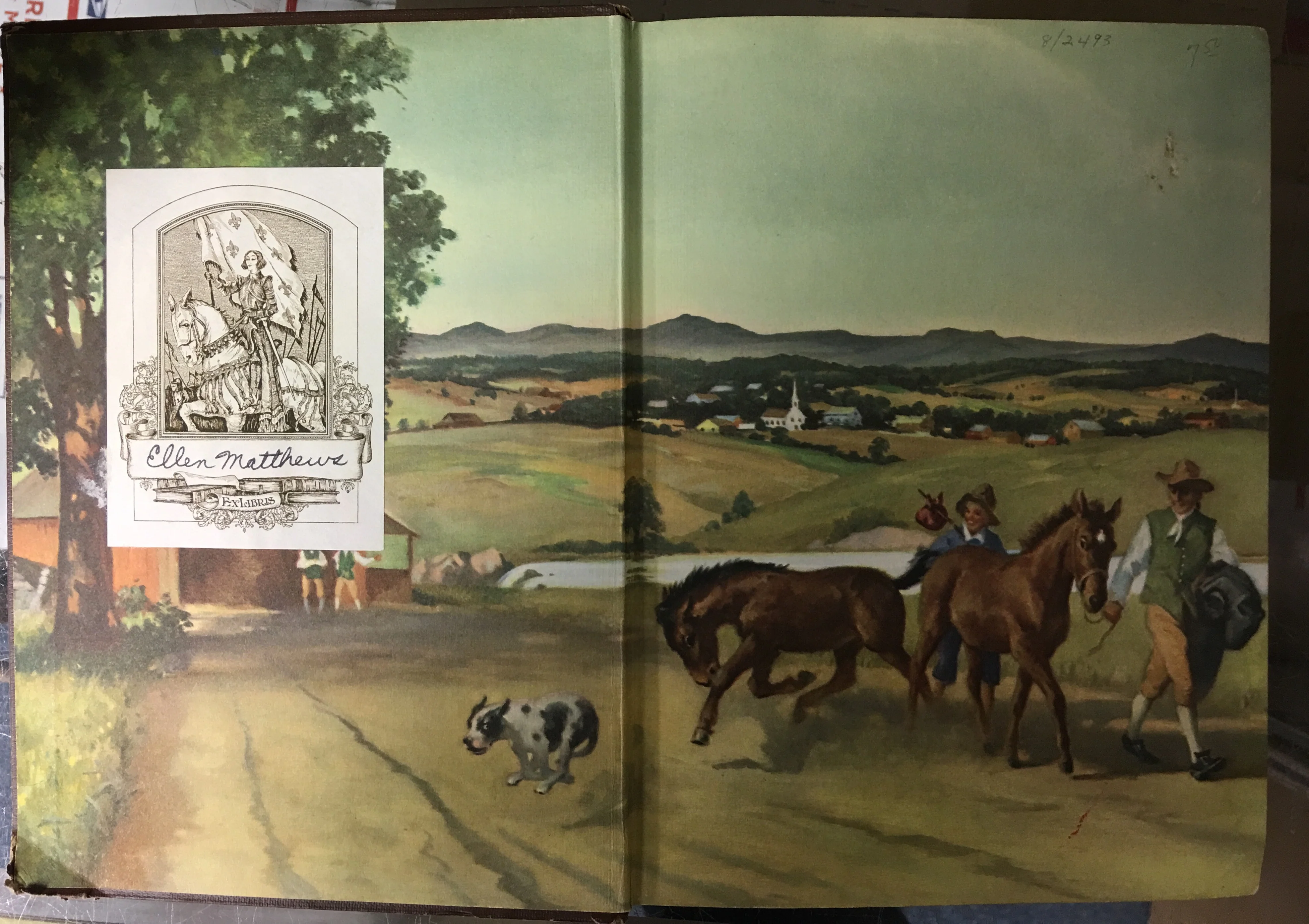 JUSTIN MORGAN HAD A HORSE 1954 hardcover by Henry, Marguerite, Illustrated by Wesley Dennis gently used copy - Image 2