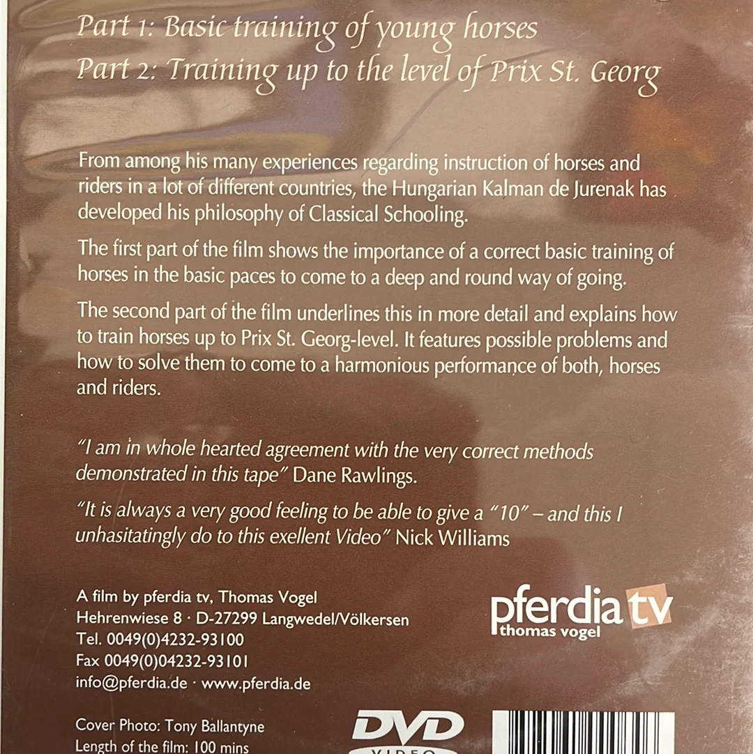 Kalman de Jurenak Classical Schooling Part 1 & 2 DVD - out of pring - Image 2