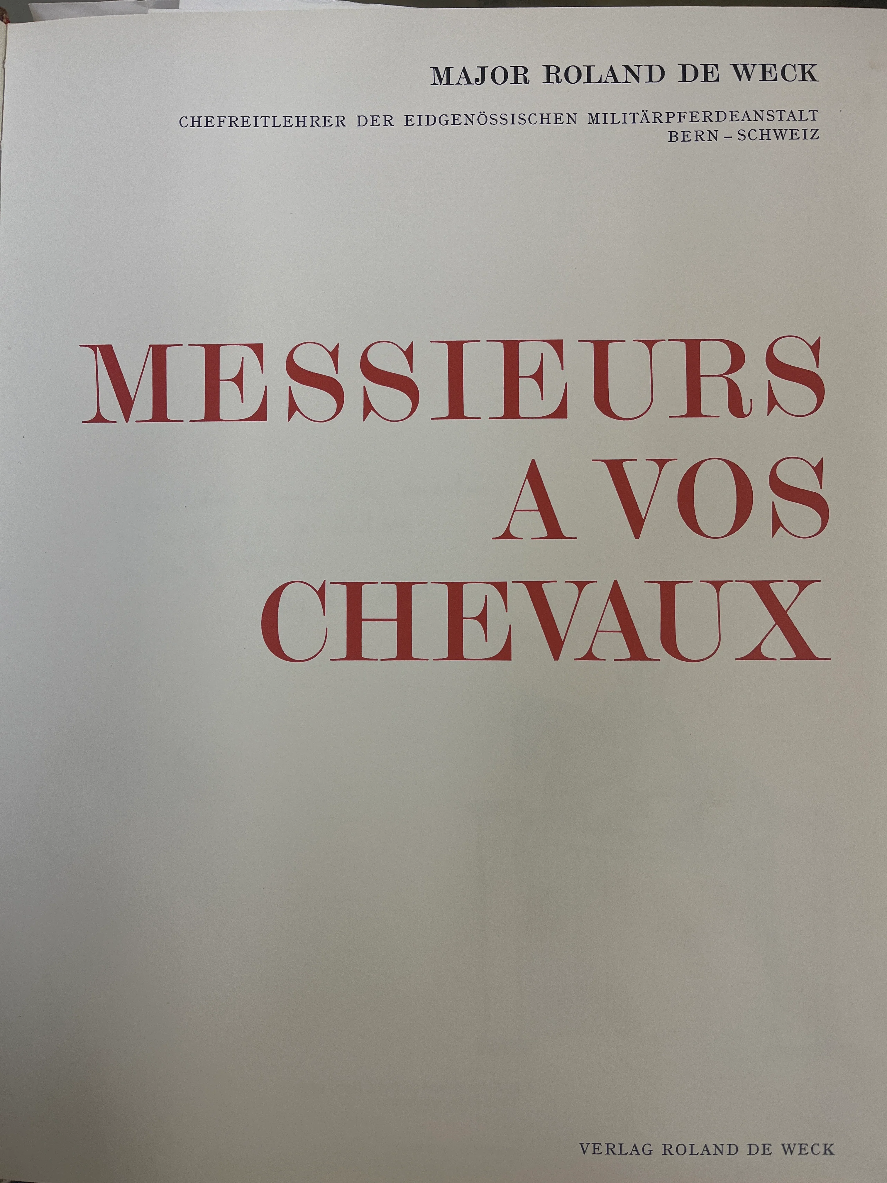 Messieurs a vos Cheveau by Roland de Weck (german) - Image 10