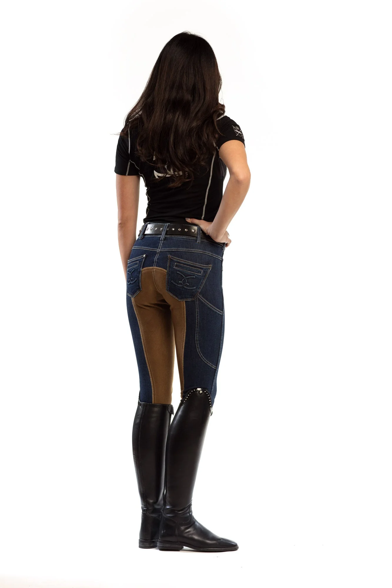 NEW Equestrian Jean - Full Seat with Cell Phone Pocket | 4-way stretch - Vintage Wash - Image 5