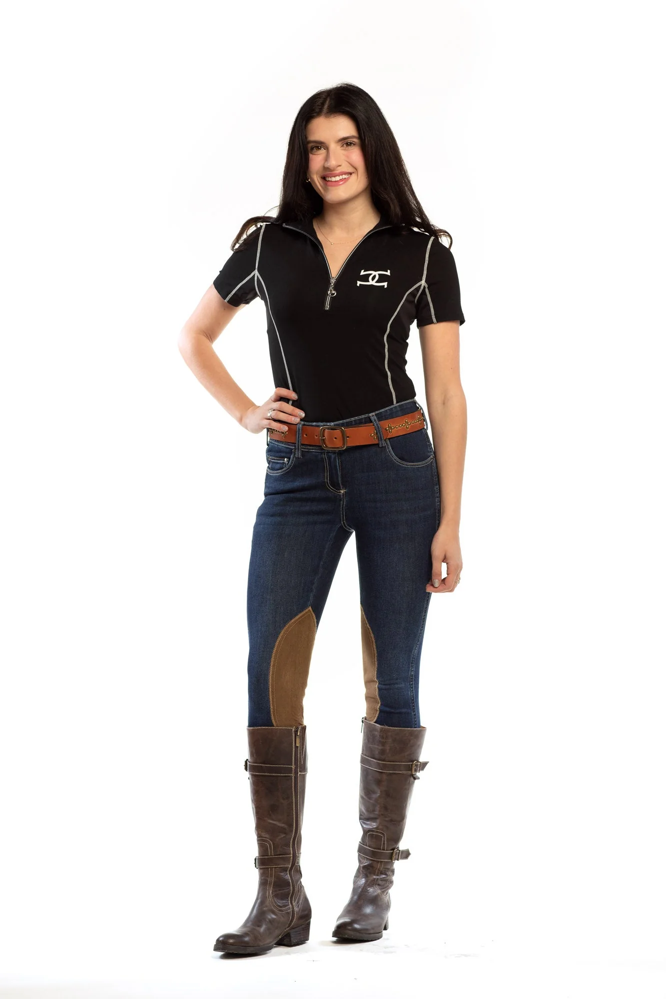 NEW Equestrian Jean - Knee Patch with Cell Phone Pocket - Vintage Wash - Image 4