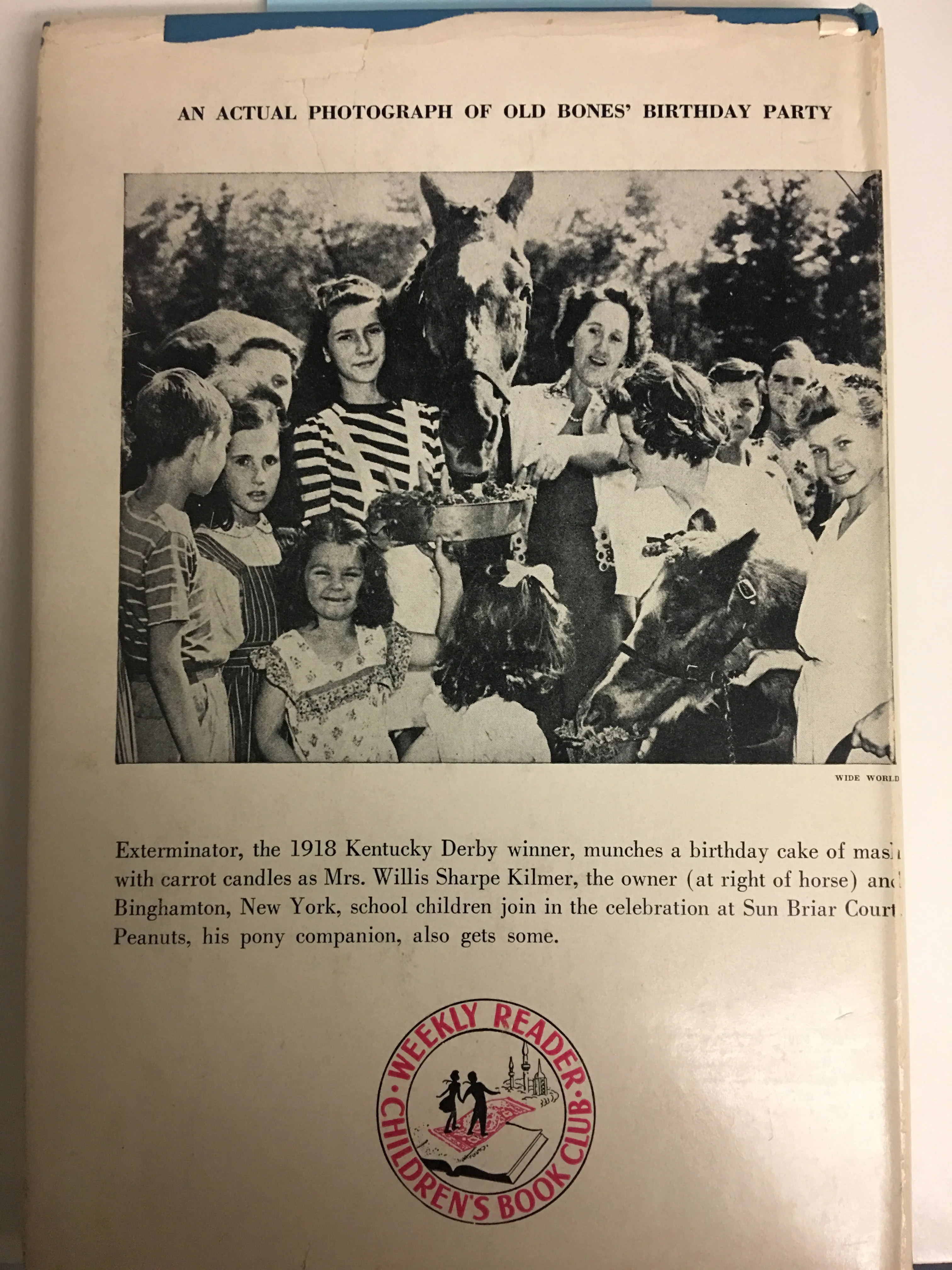 Old Bones, the Wonder Horse by Mildred Mastin PACE - vintage hardcover 1955 with torn jacket - Image 2