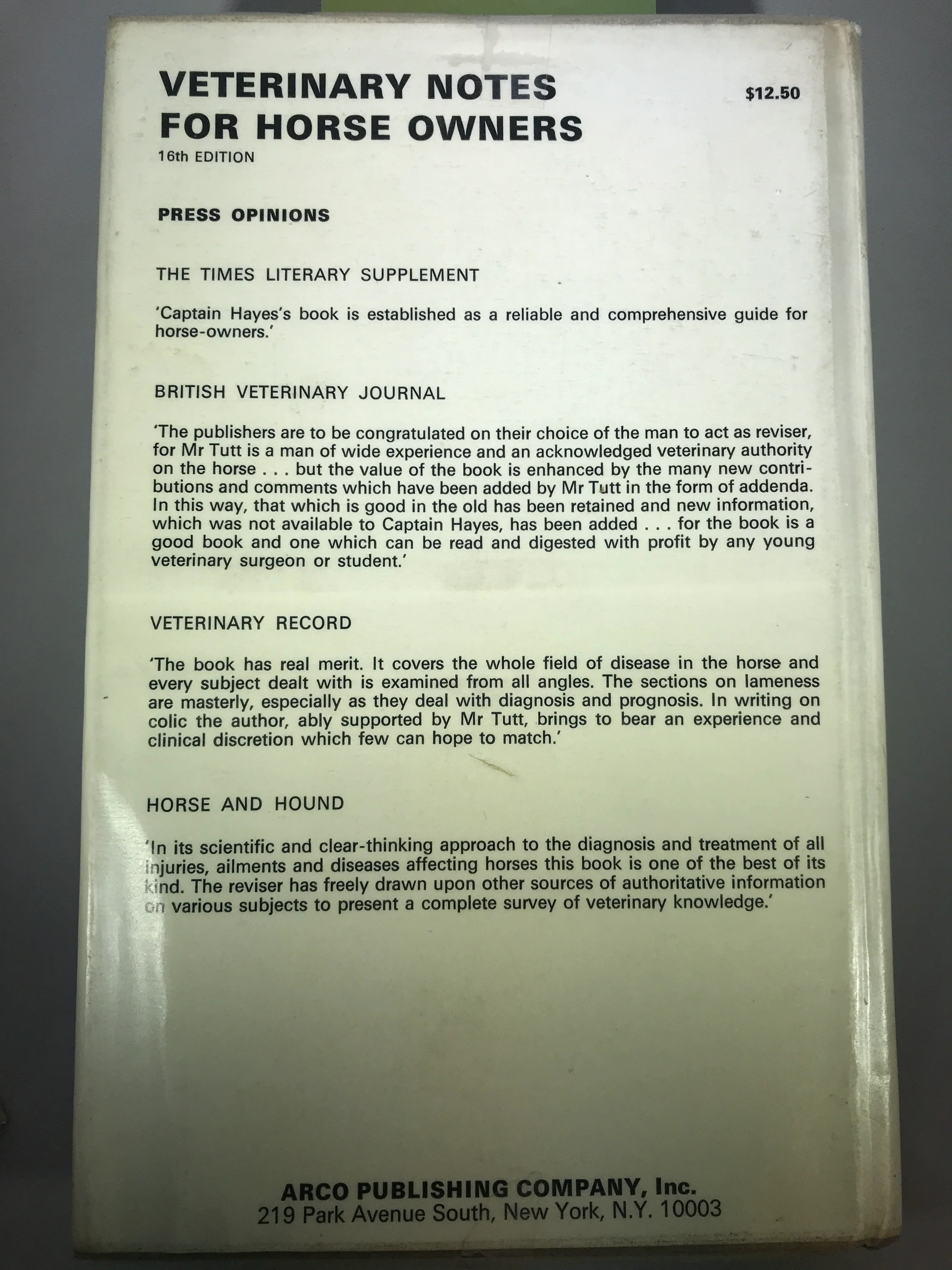Points of the Horse: A Treatise on the Conformation, Movements, Breeds, and Evolution of the Horse Hardcover – June 1, 1969 gently used - Image 2