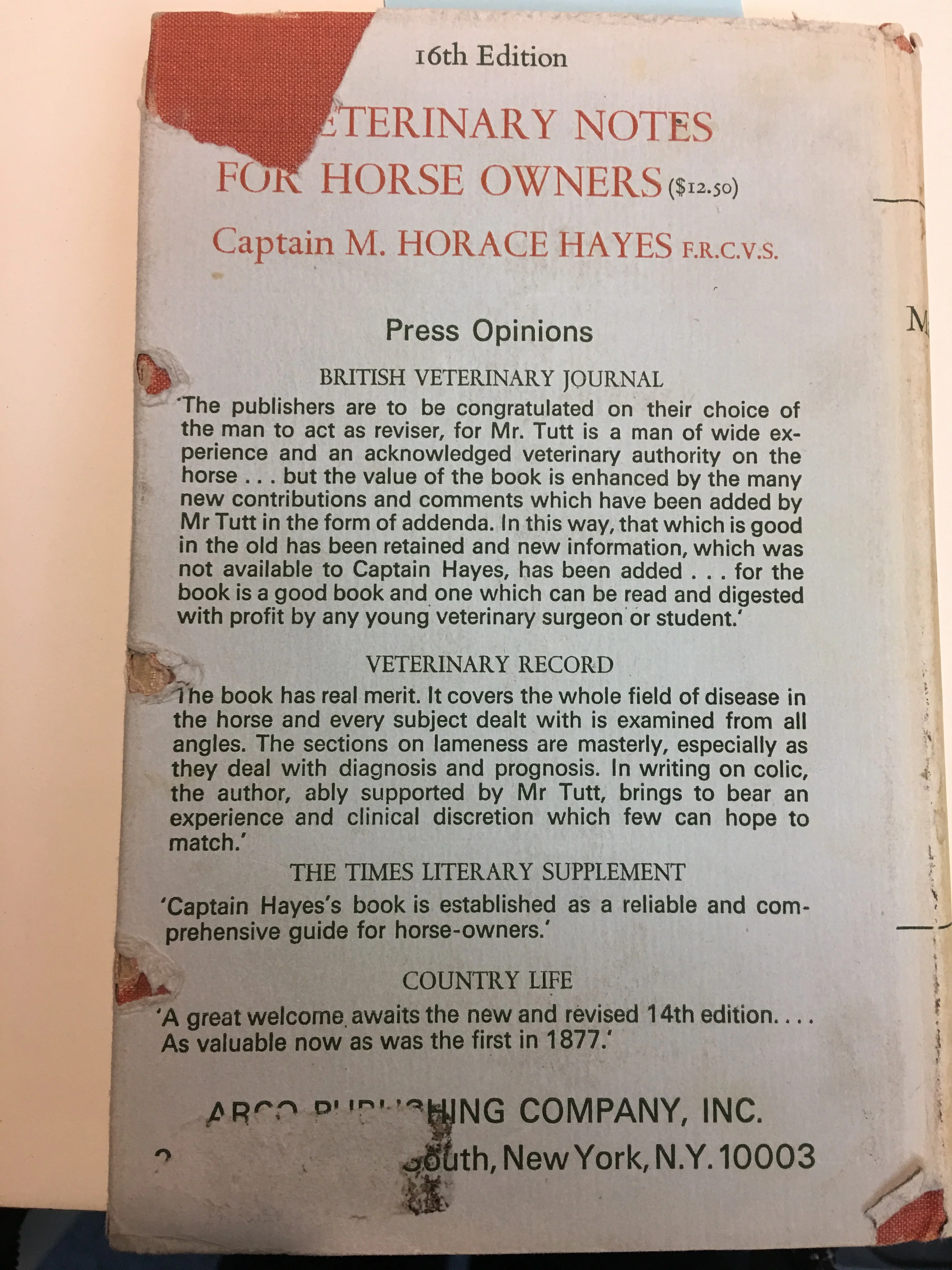 Stable management and exercise;: A book for horse owners and students Hardcover – 1969 by M. Horace Hayes - gently used copy - Image 3