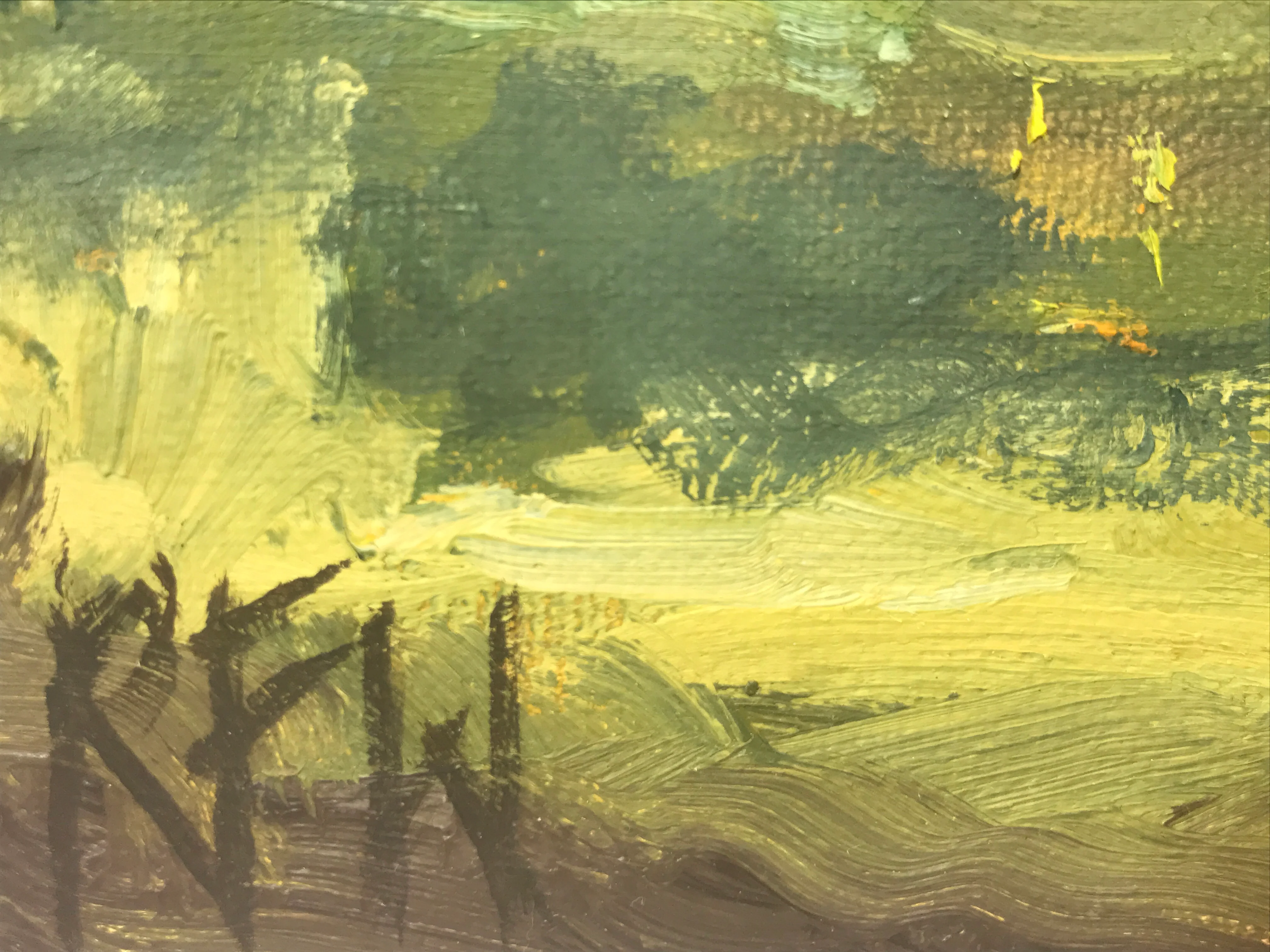 The Corn Crib - Original Oil on canvas  by Richard F. Williams-11” x 14” - Image 3