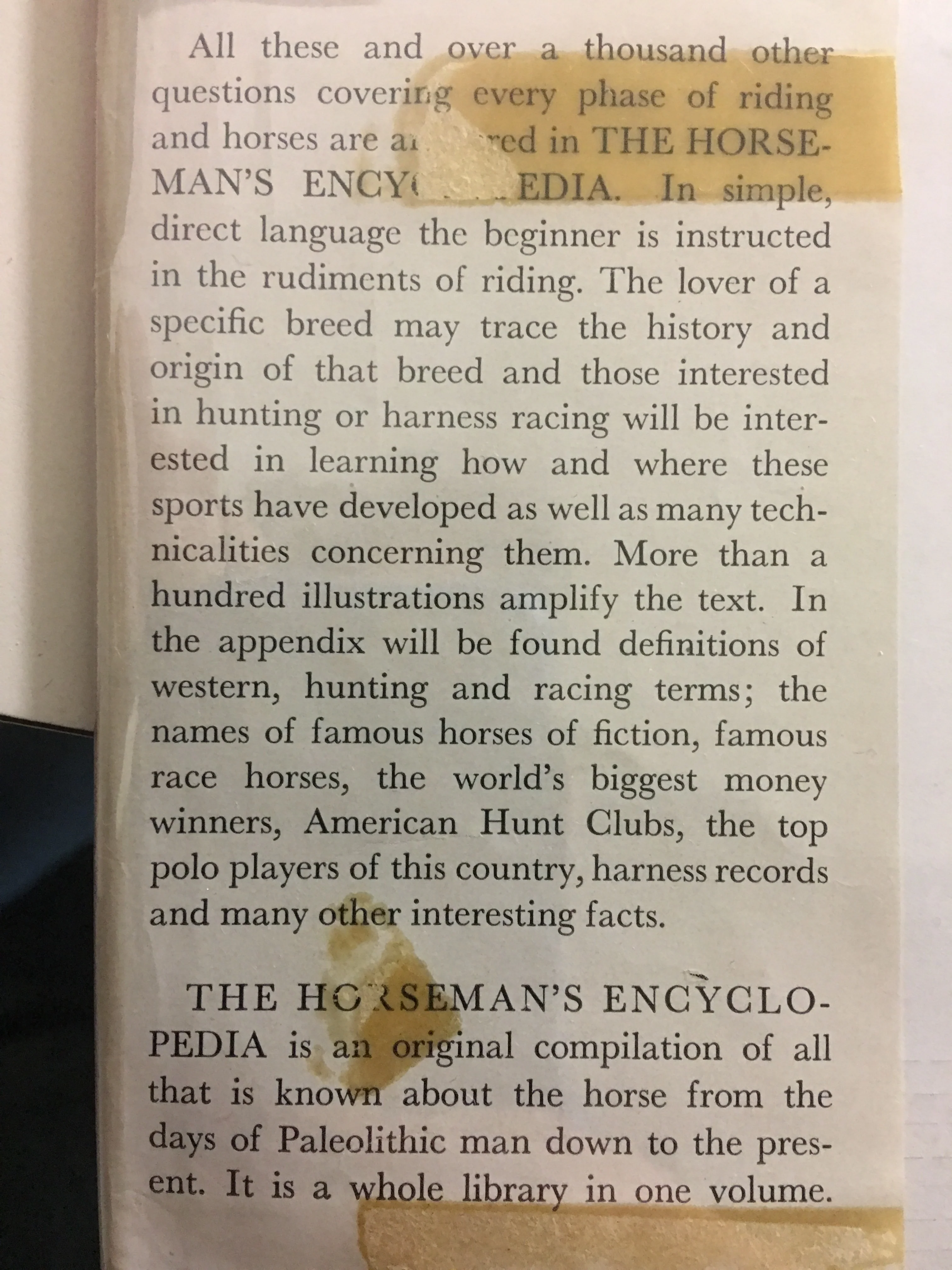 The Horseman's Encyclopedia Hardcover – 1946 by Margaret Cabell Self - used hardcover - Image 4