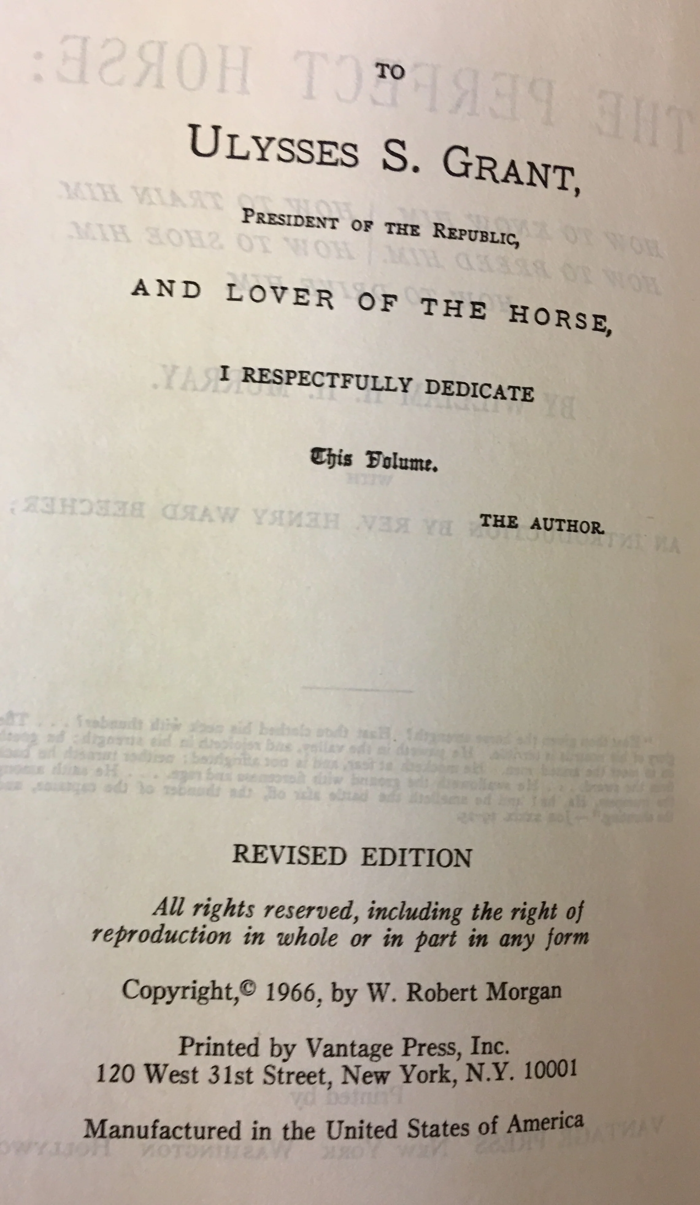 THE PERFECT HORSE: how to know him, how to train him, how to breed him, how to shoe him, how to drive him by William H. M. Murray gently used copy - Image 2