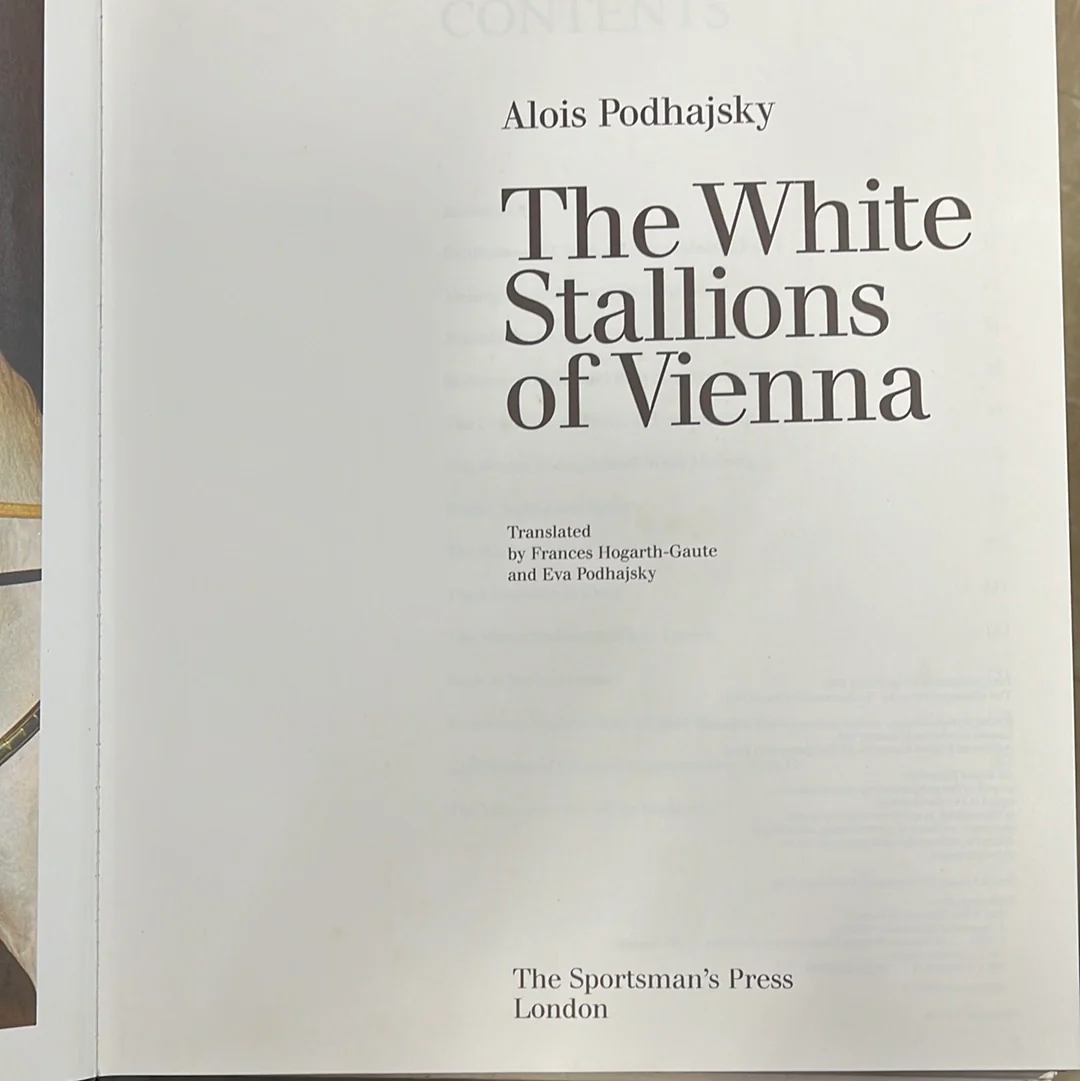 The White Stallions Of Vienna translated by Frances Hogarth-Gaute Hardcover – January 1, 1963 by Alois Podhajsky - Image 3