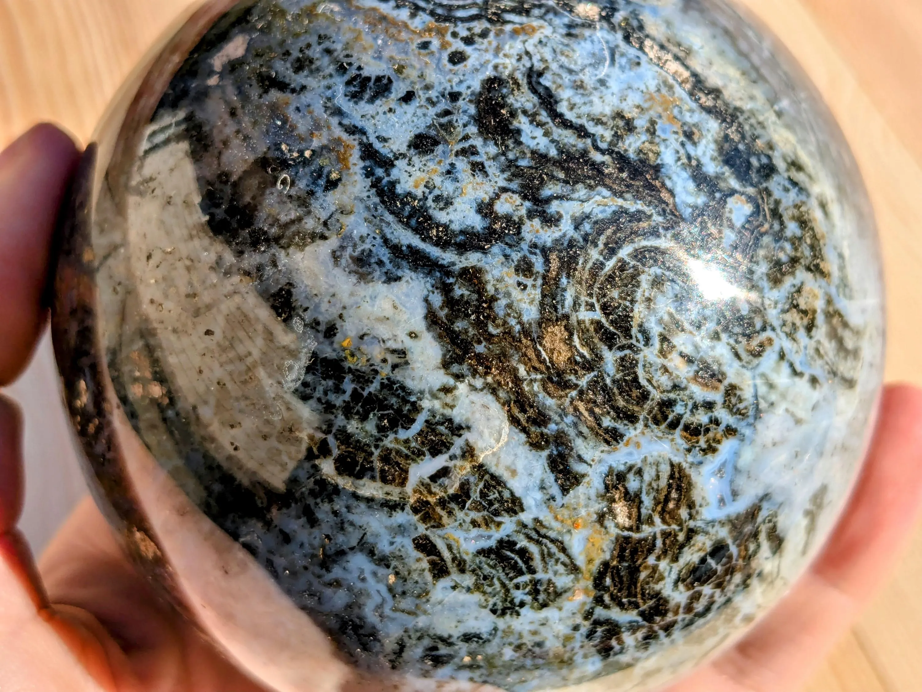 Unique Ocean Jasper Statement Sphere - Image 3