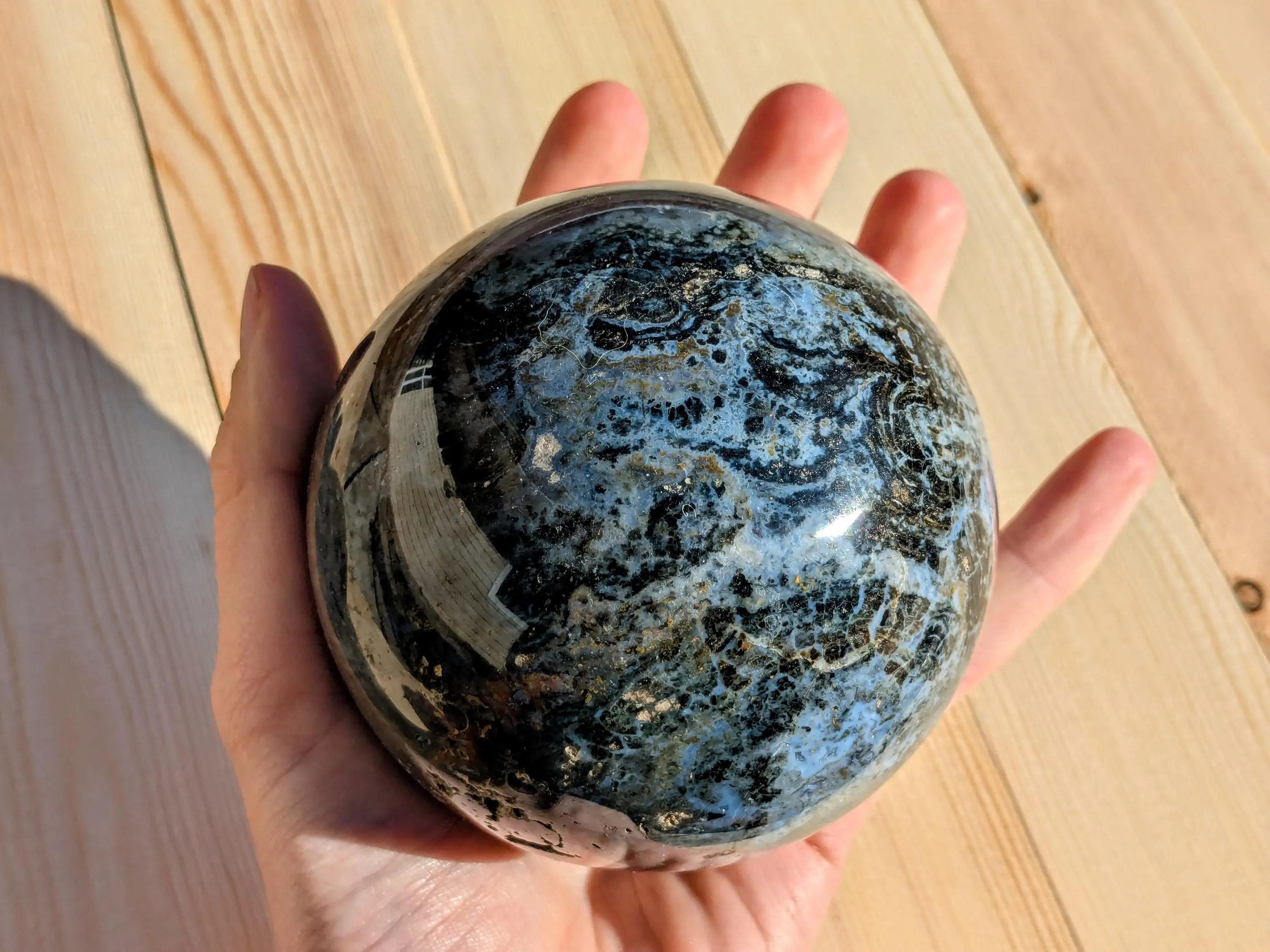 Unique Ocean Jasper Statement Sphere - Image 4