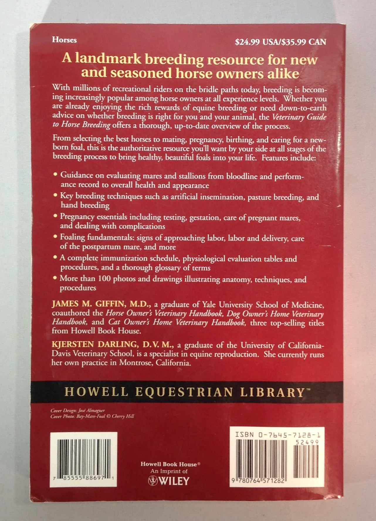 Veterinary Guide to Horse Breeding by James M. Griffin, M.D. and Kjersten Darling, D.V.M.   (Used) - Image 2