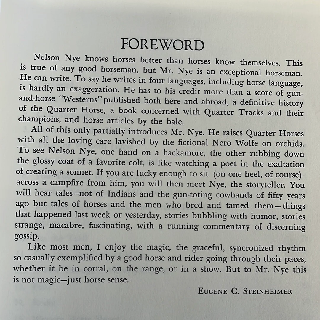 Your Western Horse: His Ways and His Rider - gently used Hardcover – 1968 by Nelson C. Nye